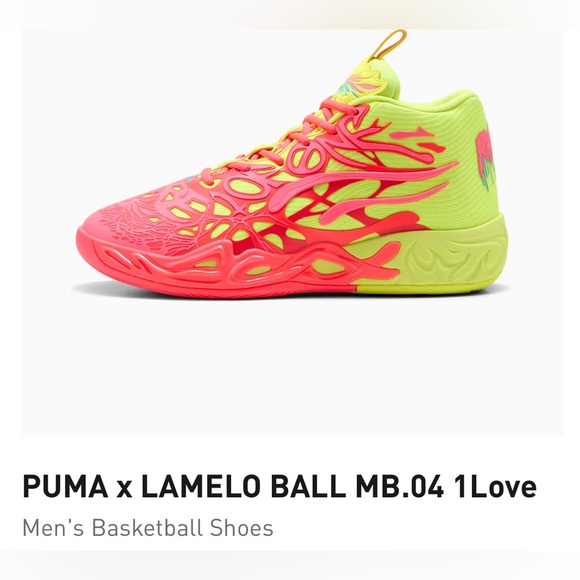 Puma Other - PUMA LaMelo Ball MB.04 1Love Neon Basketball Sneakers. Size 7